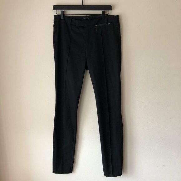 NANETTE Lepore Black Front Seam Zipper Ankle Pants Size 6 - Picture 2 of 8